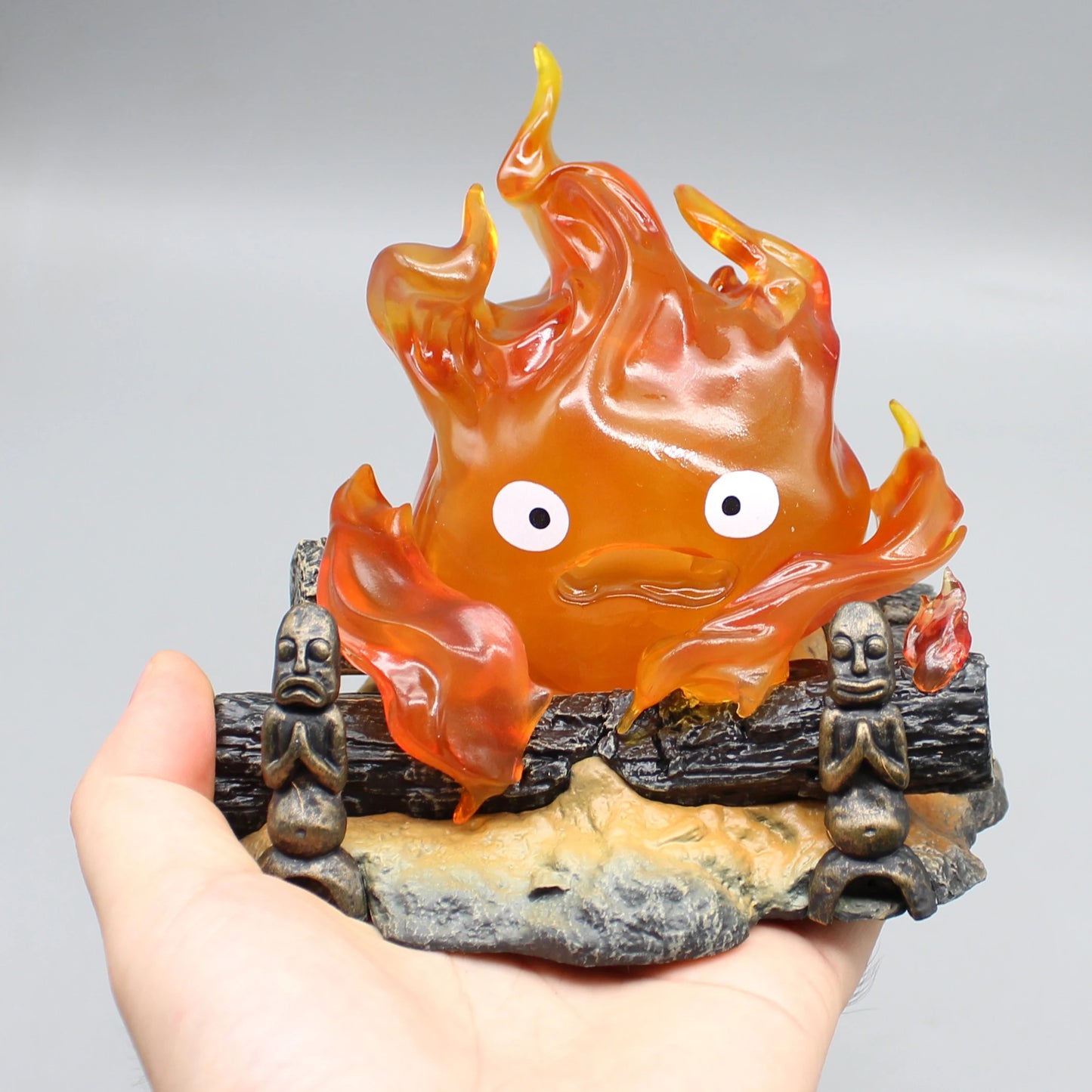 Calcifer Objects Lamp Cartoon Anime Figure 12Cm Candle Desk Action Figurine Pvc Model Statue Doll Collection Ornament Toy Gift