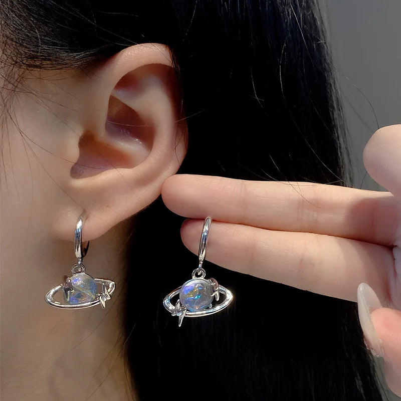 Vintage Elegant Purple Crystal Flower Petal Earrings for Women Shiny Zircon Design Hoop Earrings Jewelry Party Premium Gifts